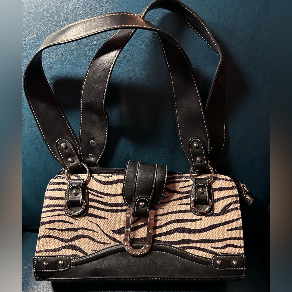 Rossetti zebra print purse